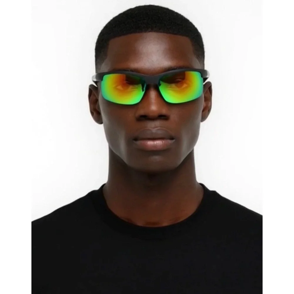 K&S Men's Sunglasses Yellow Mirrored‎ Lens Driving Fishing Sport Shades Lentes